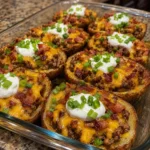 Crispy High-Protein Bacon Cheeseburger Potato Boats 4 Servings Ultimate Delicious
