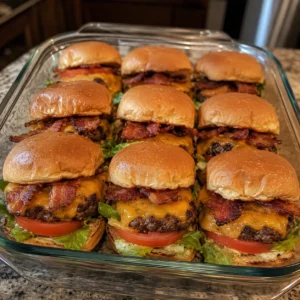 Crispy High-Protein Bacon Cheeseburger Sliders 12 Servings Amazing