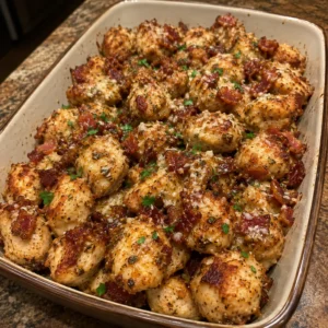 Air-Fryer Garlic Parmesan Bacon Chicken Bites 10 Minutes Ultimate Delicious