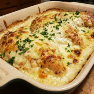 Baked Caesar Chicken with Creamy Sauce in 10 Minutes