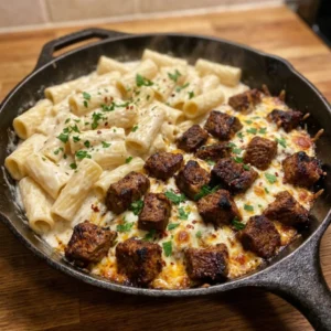 Cheesy Cajun Steak Bites with Creamy Parmesan Rigatoni 30 Minutes Ultimate Delicious
