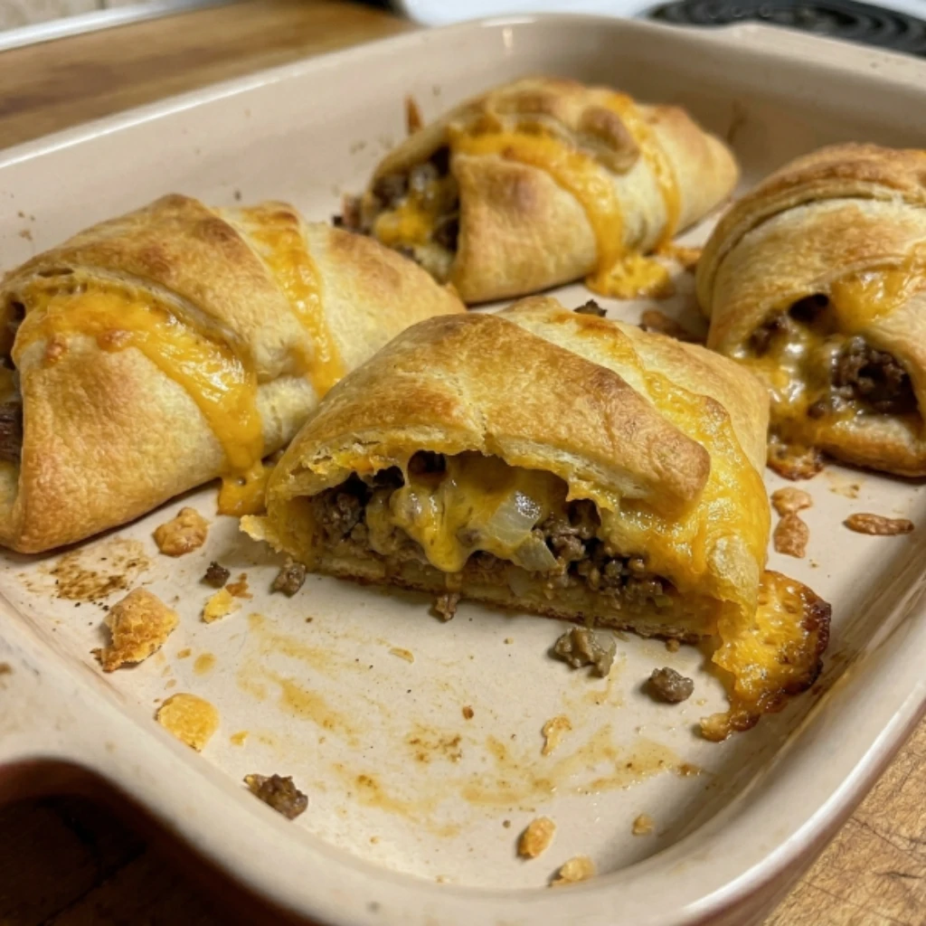 Cheesy Ground Beef Crescent Pockets 30 Minutes Ultimate Delicious