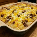 Cheesy Hamburger & Potato Casserole 7 Ingredients Easy Delicious
