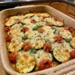 Cheesy Zucchini & Tomato Casserole 4 Servings Easy Delicious