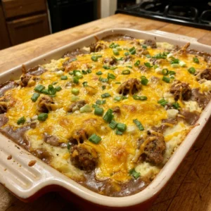 Country Fried Steak Loaded Mashed Potato Gravy Bake 30 Minutes Ultimate Delicious