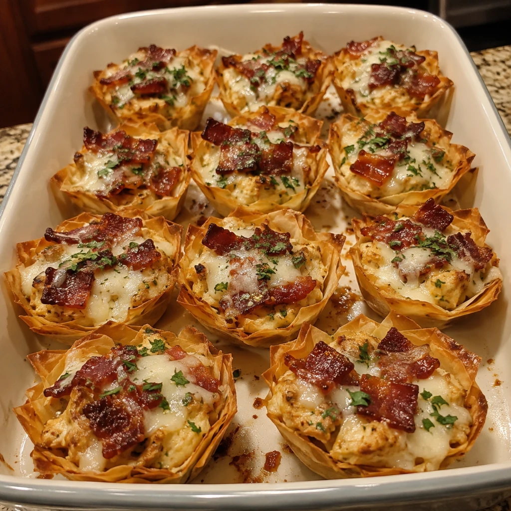 Crispy Baked Honey Mustard Bacon Chicken Cups 20 Minutes Easy Delicious