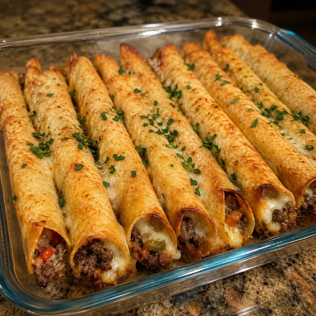 Crispy High-Protein Philly Cheesesteak Taquitos 15 Minutes Easy Delicious