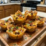 Crispy Hot Honey Bacon Cheeseburger Wonton Cups – 30 Minutes Ultimate Delicious