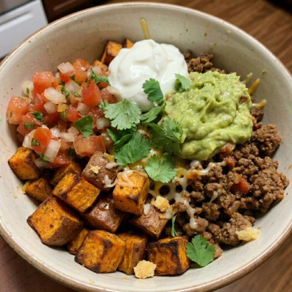 High-Protein Sweet Potato Taco Bowl 4 Servings Awesome Delicious