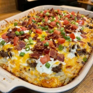Loaded Bacon Cheeseburger Hashbrown Ranch Bake 45 Minutes Ultimate Delicious
