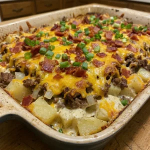 Loaded Bacon Ranch Beef & Potato Bake 30 Minutes Ultimate Delicious