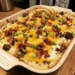 Loaded Bacon Ranch Beef & Potato Casserole 7 Ingredients Supreme Delicious