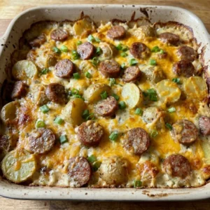 Loaded Cheddar Sausage & Ranch Potato Bake 30 Minutes Easy Delicious