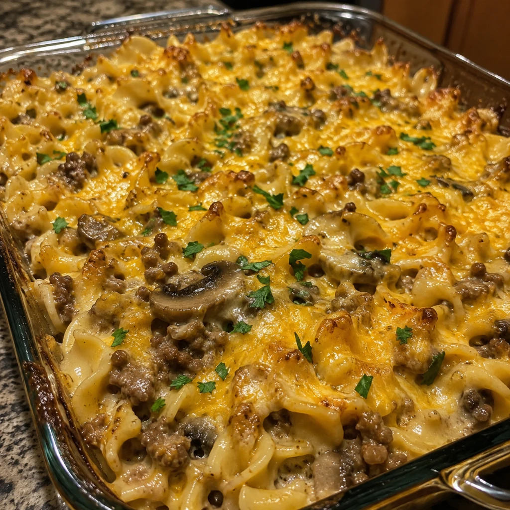 Southern Beef Mushroom Noodle Bake 30 Minutes Ultimate Delicious