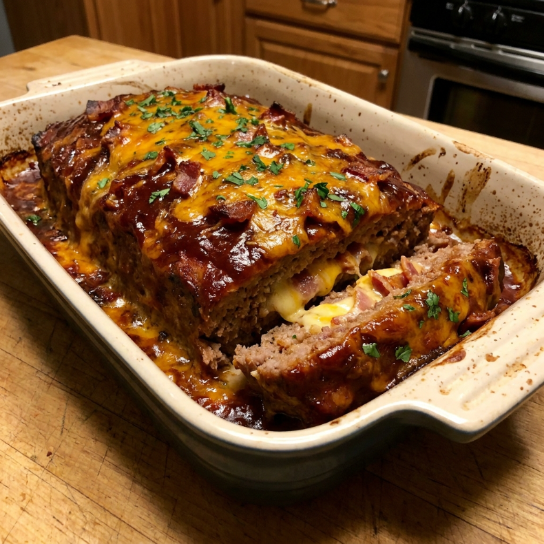 Crispy Bacon Cheddar Stuffed Meatloaf 60 Minutes Amazing