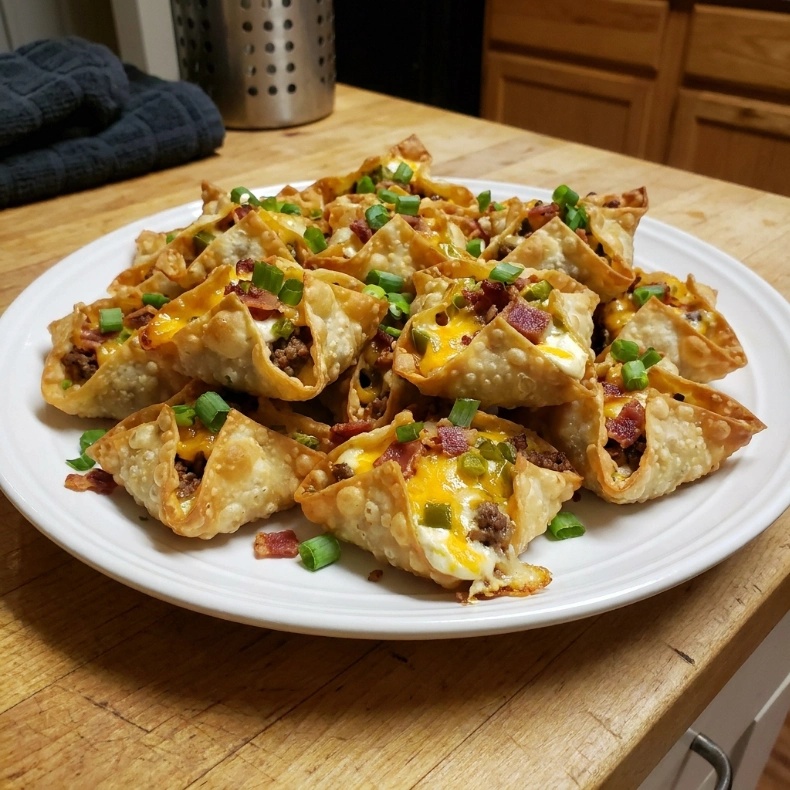 Crispy Jalapeño Popper Bacon Cheeseburger Wontons 30 Minutes Awesome Delicious