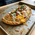 Loaded Bacon Ranch Chicken Cheddar Calzone 30 Minutes Easy Delicious